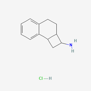 molecular formula C12H16ClN B2590193 1H,2H,2aH,3H,4H,8bH-环丁[a]萘-2-胺盐酸盐 CAS No. 1989671-72-8