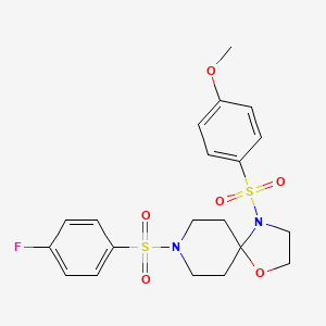 8-((4-Fluorophenyl)sulfonyl)-4-((4-methoxyphenyl)sulfonyl)-1-oxa-4,8-diazaspiro[4.5]decane
