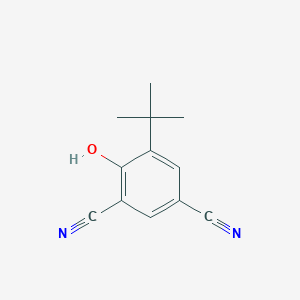 molecular formula C12H12N2O B2590205 5-tert-Butyl-4-hydroxybenzene-1,3-dicarbonitrile CAS No. 31919-04-7