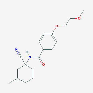 molecular formula C18H24N2O3 B2590212 N-(1-cyano-3-methylcyclohexyl)-4-(2-methoxyethoxy)benzamide CAS No. 2094234-98-5