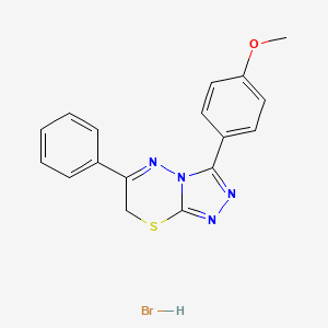 3-(4-methoxyphenyl)-6-phenyl-7H-[1,2,4]triazolo[3,4-b][1,3,4]thiadiazine hydrobromide