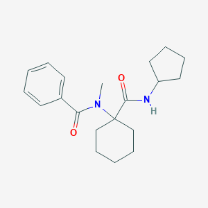 molecular formula C20H28N2O2 B259022 N-[1-(cyclopentylcarbamoyl)cyclohexyl]-N-methylbenzamide 