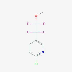 molecular formula C8H6ClF4NO B2590226 2-Chloro-5-(1,1,2,2-tetrafluoro-2-methoxyethyl)pyridine CAS No. 2173999-53-4