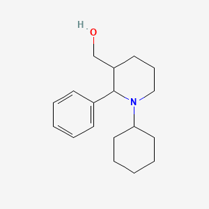 molecular formula C18H27NO B2590239 (1-Cyclohexyl-2-phenylpiperidin-3-yl)methanol CAS No. 439109-52-1