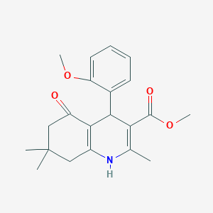 molecular formula C21H25NO4 B259024 Methyl 4-(2-methoxyphenyl)-2,7,7-trimethyl-5-oxo-1,4,5,6,7,8-hexahydro-3-quinolinecarboxylate 