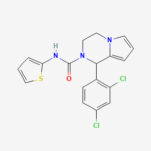 molecular formula C18H15Cl2N3OS B2590243 1-(2,4-diclorofenil)-N-(tiofen-2-il)-1H,2H,3H,4H-pirrolo[1,2-a]pirazina-2-carboxamida CAS No. 899750-35-7