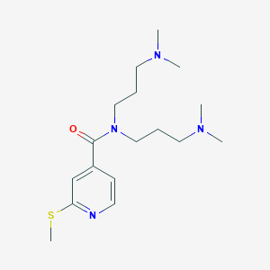 N,N-bis[3-(dimethylamino)propyl]-2-(methylsulfanyl)pyridine-4-carboxamide