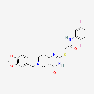 2-((6-(benzo[d][1,3]dioxol-5-ylmethyl)-4-oxo-3,4,5,6,7,8-hexahydropyrido[4,3-d]pyrimidin-2-yl)thio)-N-(2,5-difluorophenyl)acetamide