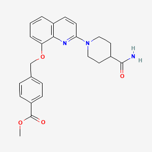 Methyl 4-(((2-(4-carbamoylpiperidin-1-yl)quinolin-8-yl)oxy)methyl)benzoate