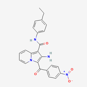 2-amino-N-(4-ethylphenyl)-3-(4-nitrobenzoyl)indolizine-1-carboxamide
