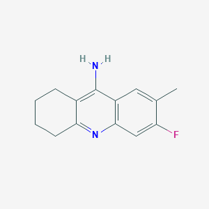 molecular formula C14H15FN2 B2590276 6-Fluoro-7-methyl-1,2,3,4-tetrahydroacridin-9-amine CAS No. 116207-64-8