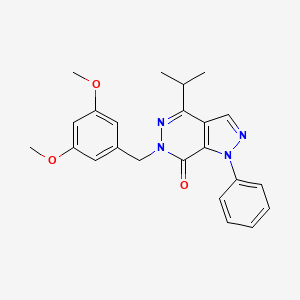 molecular formula C23H24N4O3 B2590278 6-(3,5-二甲氧基苄基)-4-异丙基-1-苯基-1H-吡唑并[3,4-d]哒嗪-7(6H)-酮 CAS No. 946253-52-7