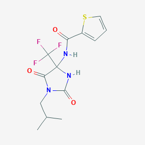 molecular formula C13H14F3N3O3S B259028 N-[1-isobutyl-2,5-dioxo-4-(trifluoromethyl)imidazolidin-4-yl]thiophene-2-carboxamide 