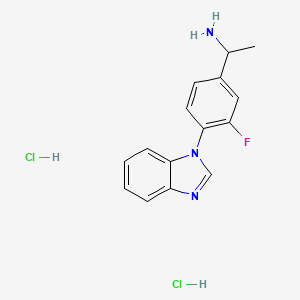 1-[4-(1H-1,3-benzodiazol-1-yl)-3-fluorophenyl]ethan-1-amine dihydrochloride