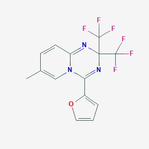 molecular formula C14H9F6N3O B259029 4-(Furan-2-yl)-7-methyl-2,2-bis(trifluoromethyl)pyrido[1,2-a][1,3,5]triazine 