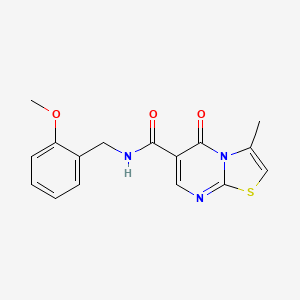 molecular formula C16H15N3O3S B2590295 N-(2-methoxybenzyl)-3-methyl-5-oxo-5H-thiazolo[3,2-a]pyrimidine-6-carboxamide CAS No. 851944-73-5