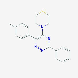 molecular formula C20H20N4S B259032 4-[6-(4-Methylphenyl)-3-phenyl-1,2,4-triazin-5-yl]thiomorpholine 