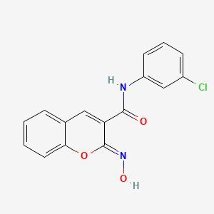 molecular formula C16H11ClN2O3 B2590321 (2Z)-N-(3-chlorophenyl)-2-(hydroxyimino)-2H-chromene-3-carboxamide CAS No. 455327-61-4