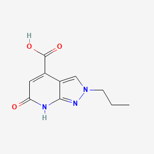 molecular formula C10H11N3O3 B2590322 6-oxo-2-propyl-6,7-dihydro-2H-pyrazolo[3,4-b]pyridine-4-carboxylic acid CAS No. 1018166-21-6
