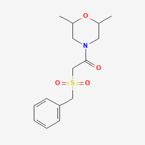 molecular formula C15H21NO4S B2590325 2-(苄基磺酰基)-1-(2,6-二甲基吗啉基)-1-乙酮 CAS No. 303152-65-0
