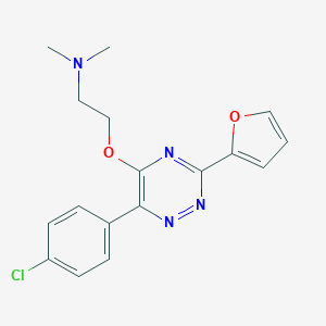 molecular formula C17H17ClN4O2 B259033 2-[[6-(4-chlorophenyl)-3-(furan-2-yl)-1,2,4-triazin-5-yl]oxy]-N,N-dimethylethanamine 