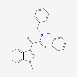 molecular formula C26H24N2O2 B2590334 N,N-dibenzyl-2-(1,2-dimethyl-1H-indol-3-yl)-2-oxoacetamide CAS No. 862813-89-6