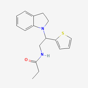 N-(2-(indolin-1-yl)-2-(thiophen-2-yl)ethyl)propionamide