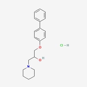 molecular formula C20H26ClNO2 B2590355 1-([1,1'-Biphenyl]-4-yloxy)-3-(piperidin-1-yl)propan-2-ol hydrochloride CAS No. 5305-16-8