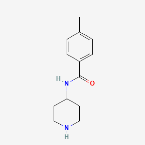 molecular formula C13H18N2O B2590360 4-methyl-N-(piperidin-4-yl)benzamide CAS No. 38198-58-2