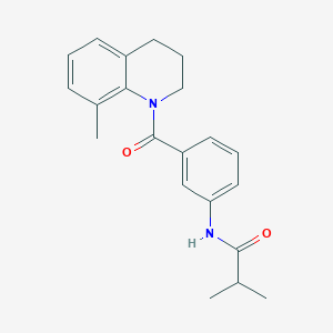 molecular formula C21H24N2O2 B259037 2-methyl-N-[3-(8-methyl-3,4-dihydro-2H-quinoline-1-carbonyl)phenyl]propanamide 