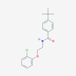 molecular formula C19H22ClNO2 B259039 4-tert-butyl-N-[2-(2-chlorophenoxy)ethyl]benzamide 