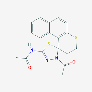 molecular formula C18H17N3O2S2 B259040 N-(3'-acetyl-2,3-dihydro-3'H-spiro[benzo[f]thiochromene-1,2'-[1,3,4]thiadiazol]-5'-yl)acetamide 