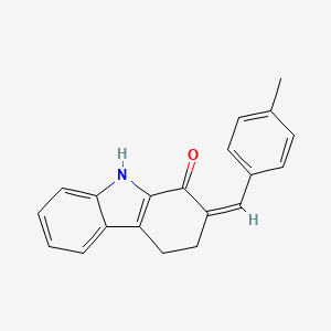 molecular formula C20H17NO B2590406 2-[(Z)-(4-methylphenyl)methylidene]-4,9-dihydro-1H-carbazol-1(3H)-one CAS No. 1164469-52-6