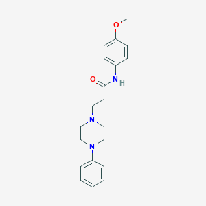 molecular formula C20H25N3O2 B259041 N-(4-methoxyphenyl)-3-(4-phenylpiperazin-1-yl)propanamide 