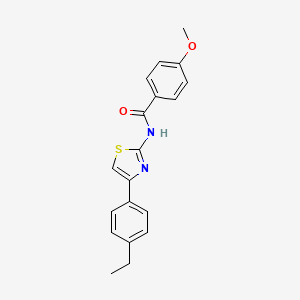 molecular formula C19H18N2O2S B2590420 N-[4-(4-ethylphenyl)-1,3-thiazol-2-yl]-4-methoxybenzamide CAS No. 313366-43-7