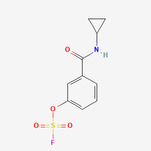 molecular formula C10H10FNO4S B2590423 1-(Cyclopropylcarbamoyl)-3-fluorosulfonyloxybenzene CAS No. 2411223-49-7