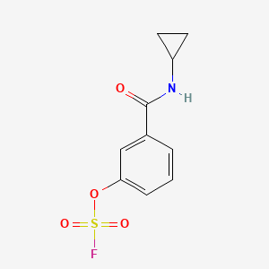 molecular formula C10H10FNO4S B2590423 3-(Cyclopropylcarbamoyl)phenyl sulfurofluoridate CAS No. 2411223-49-7