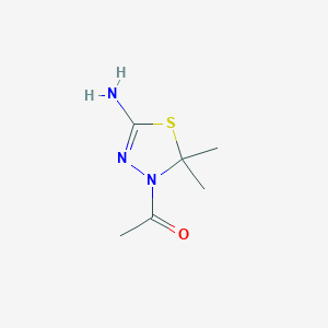 molecular formula C6H11N3OS B2590434 1-(5-Amino-2,2-dimethyl-[1,3,4]thiadiazol-3-yl)-ethanone CAS No. 72926-05-7