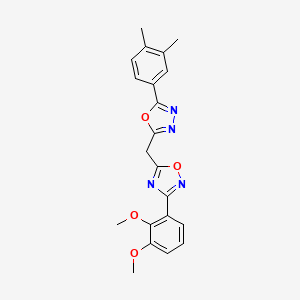 molecular formula C21H20N4O4 B2590437 3-(2,3-Dimethoxyphenyl)-5-{[5-(3,4-dimethylphenyl)-1,3,4-oxadiazol-2-yl]methyl}-1,2,4-oxadiazole CAS No. 1251606-63-9