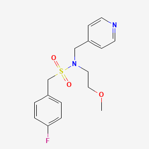 molecular formula C16H19FN2O3S B2590440 1-(4-氟苯基)-N-(2-甲氧基乙基)-N-(吡啶-4-基甲基)甲磺酰胺 CAS No. 1286728-82-2
