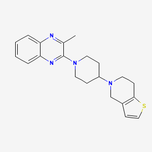 molecular formula C21H24N4S B2590459 5-[1-(3-Methylquinoxalin-2-yl)piperidin-4-yl]-6,7-dihydro-4H-thieno[3,2-c]pyridine CAS No. 2380057-49-6