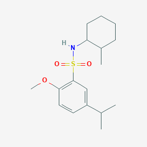 2-methoxy-N-(2-methylcyclohexyl)-5-(propan-2-yl)benzene-1-sulfonamide