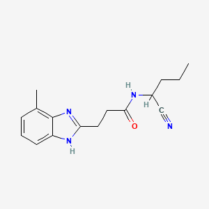 B2590484 N-(1-cyanobutyl)-3-(4-methyl-1H-1,3-benzodiazol-2-yl)propanamide CAS No. 1394679-84-5