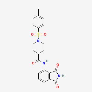 molecular formula C21H21N3O5S B2590488 N-(1,3-dioxoisoindolin-4-yl)-1-tosylpiperidine-4-carboxamide CAS No. 923373-29-9