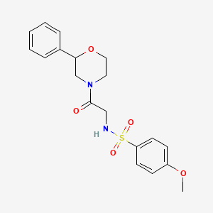 4-methoxy-N-(2-oxo-2-(2-phenylmorpholino)ethyl)benzenesulfonamide