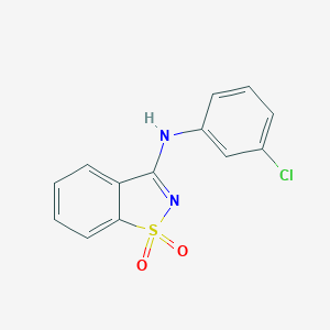 molecular formula C13H9ClN2O2S B259049 N-(3-chlorophenyl)-1,2-benzisothiazol-3-amine 1,1-dioxide 