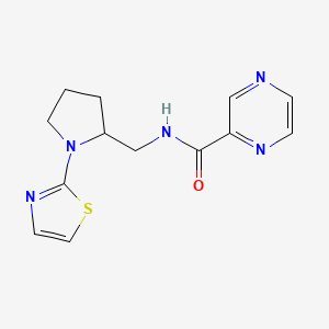 N-((1-(thiazol-2-yl)pyrrolidin-2-yl)methyl)pyrazine-2-carboxamide