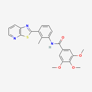 3,4,5-trimethoxy-N-(2-methyl-3-(thiazolo[5,4-b]pyridin-2-yl)phenyl)benzamide