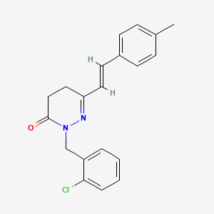 molecular formula C20H19ClN2O B2590498 2-(2-chlorobenzyl)-6-(4-methylstyryl)-4,5-dihydro-3(2H)-pyridazinone CAS No. 1164543-03-6