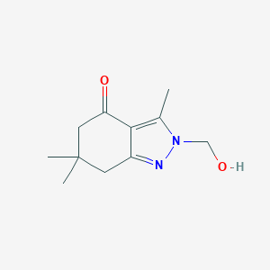 molecular formula C11H16N2O2 B259050 2-(hydroxymethyl)-3,6,6-trimethyl-2,5,6,7-tetrahydro-4H-indazol-4-one 